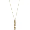 Oval, Marquise and Pear Shaped Diamond Necklace, 14K Yellow Gold