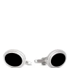 Oval Onyx Cufflinks, Sterling Silver Clearance