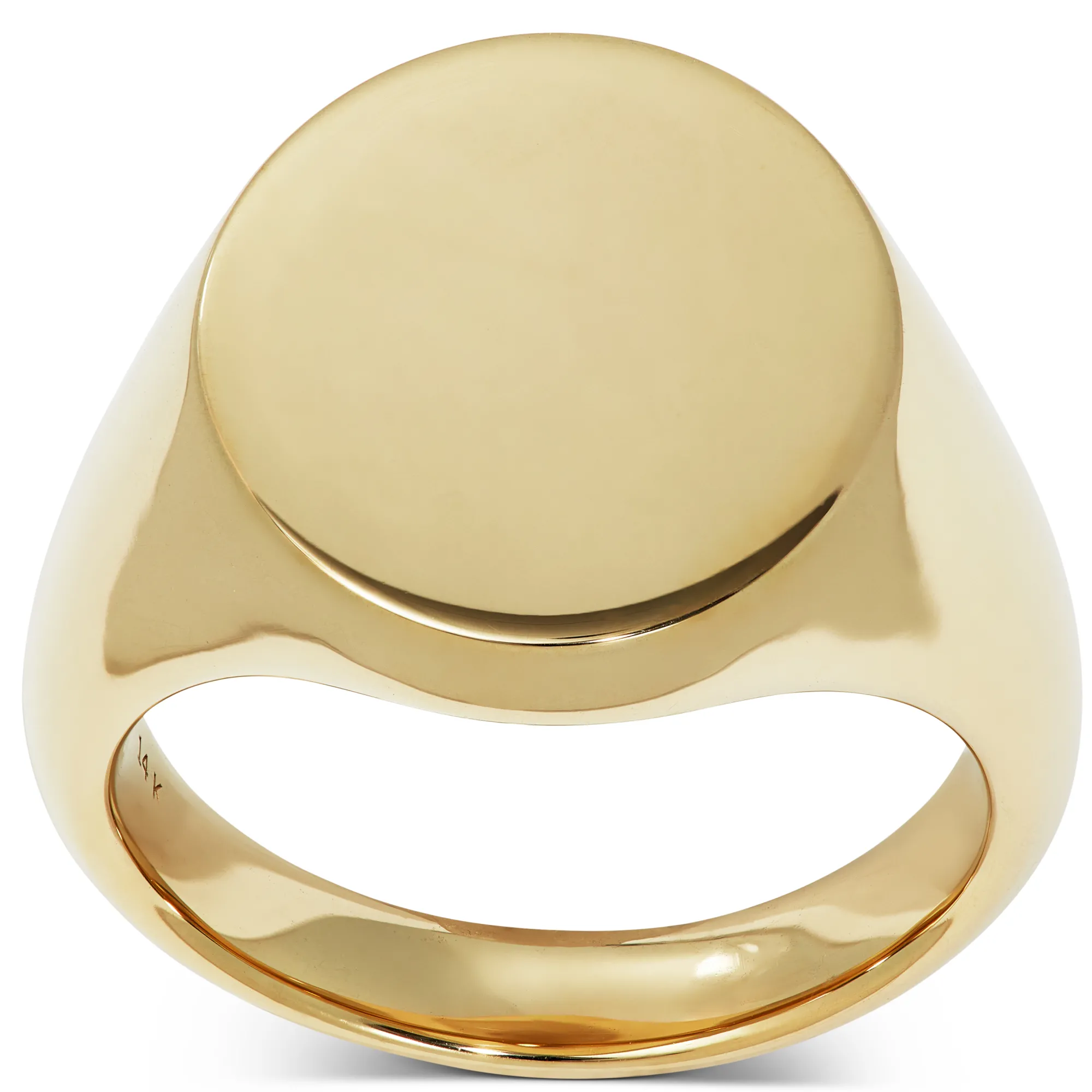 Oval Signet Ring, 14K Yellow Gold Hot