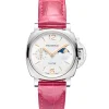 Panerai Luminor Due Luna Watch White Dial Pink Leather Strap, 38mm Discount