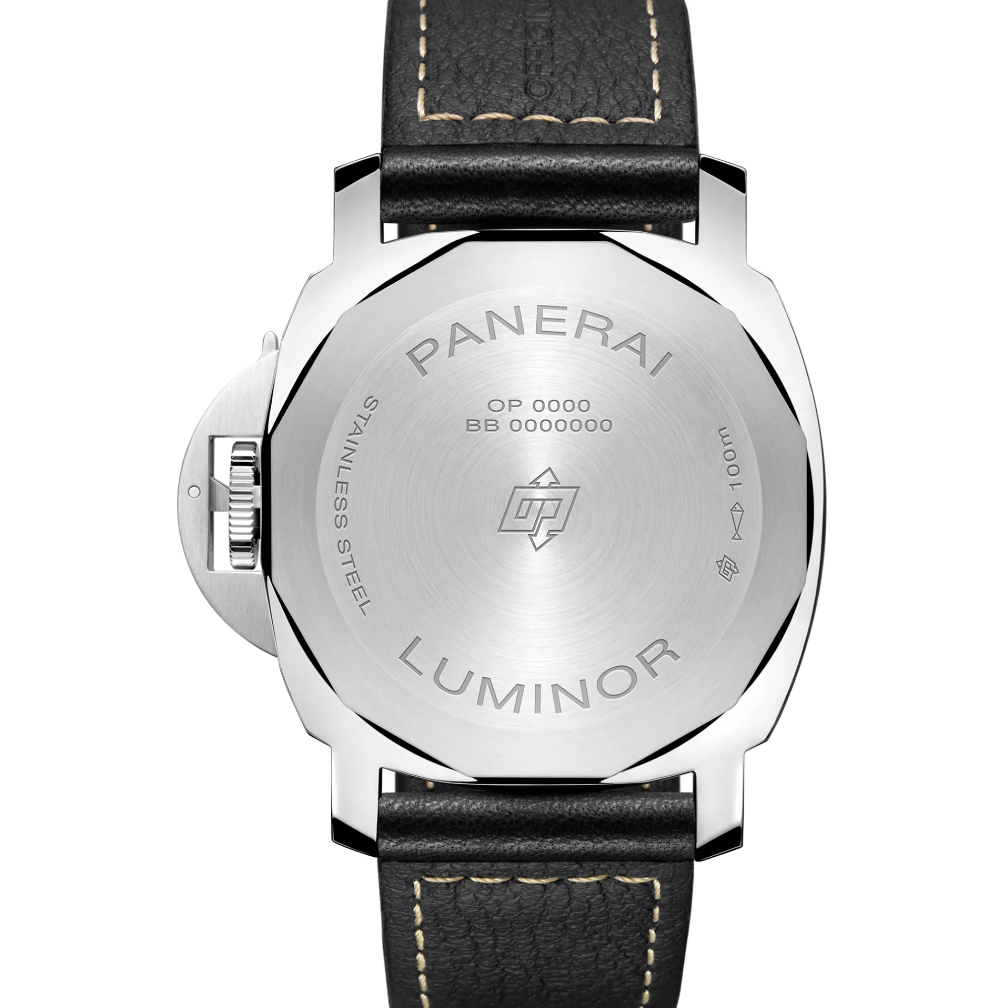Panerai Luminor Logo Black Dial Watch, 44mm Outlet