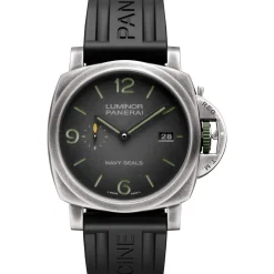 Panerai Luminor Marina Navy Seals Watch Anthracite Dial Black Rubber Strap, 44mm Hot