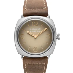Panerai Radiomir Tre Giorni Watch Beige Dial Brown Leather Strap, 45mm Best