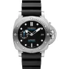 Panerai Submersible Watch Black Dial Black Caoutchouc Strap, 42mm