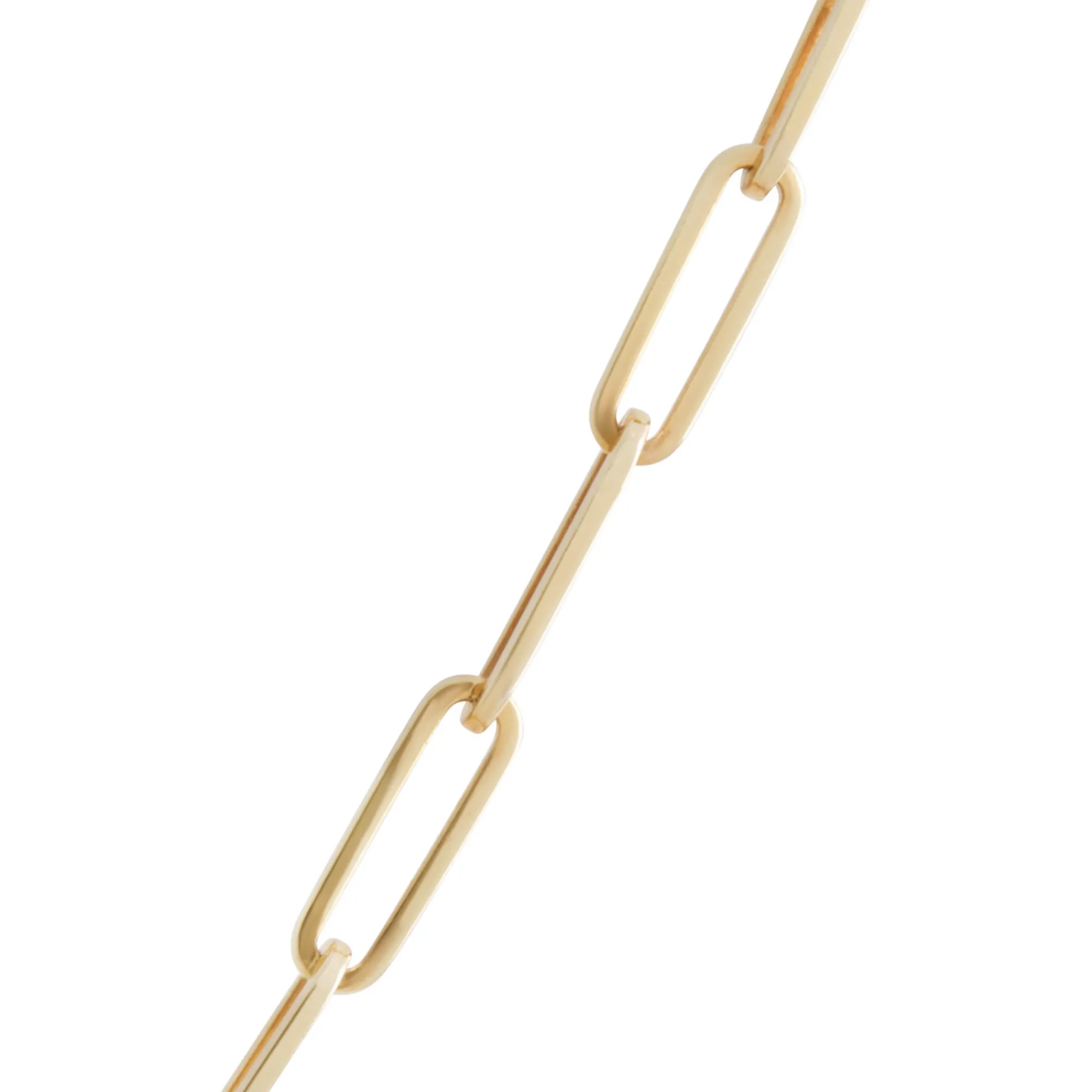 Paperclip Chain Necklace 14K, 24" Hot