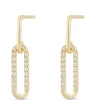 Paperclip Drop Diamond Earrings, 14K Yellow Gold Online