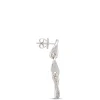 Pave Diamond Dangle Earrings, ¾ Total Carat Weight, 14K White Gold Online