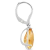 Pear Shaped Citrine & Diamond Earrings 14K Online