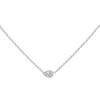 Pear Shaped Diamond Necklace, 18K White Gold