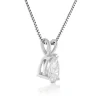 Pear Shaped Diamond Pendant, ⅓ Carat Total Weight, 14K White Gold Hot