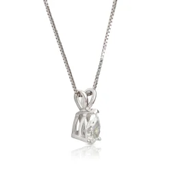 Pear Shaped Diamond Pendant, ⅓ Carat Total Weight, 14K White Gold Hot
