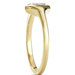 Pear Shaped Diamond Ring, 1/4 Carat Weight, 14K Yellow Gold Sale
