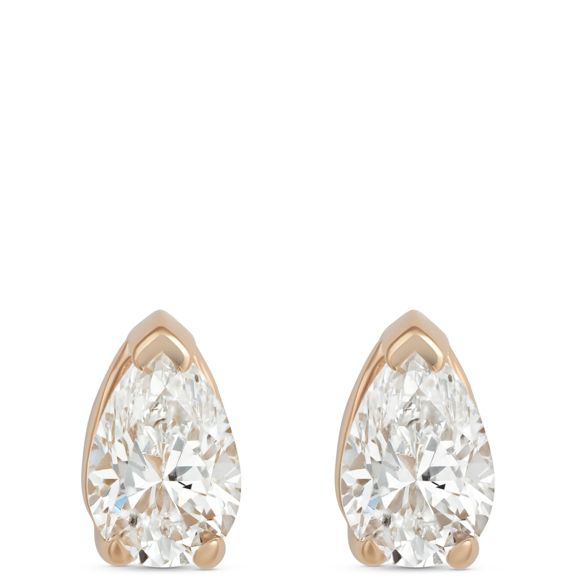 Pear-Shaped Diamond Studs, 1/2 Carat Total Weight, in 14K Yellow Gold Discount