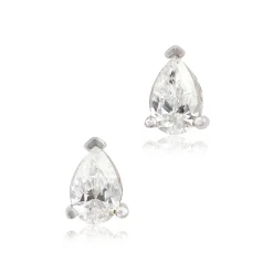Pear-Shaped Diamond Studs, 1/2 Carat Total Weight, in 14K White Gold Online
