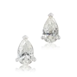 Pear-Shaped Diamond Studs, 3/4 Carat Total Weight, in 14K White Gold Outlet