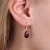 Pear Shaped Garnet & Diamond Earrings 14K Outlet