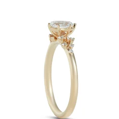 Pear Shape Diamond Engagement Ring, 14K Yellow Gold Clearance