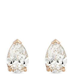 Pear Shape Diamond Studs, ⅔ Carat Total Weight in 14K Yellow Gold Outlet