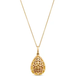 Pear-Shaped Opal and Diamond Pendant Necklace, 14K Yellow Gold Online