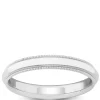 Polished Milgrain Edge Comfort Fit 3.5mm Band in Platinum Online