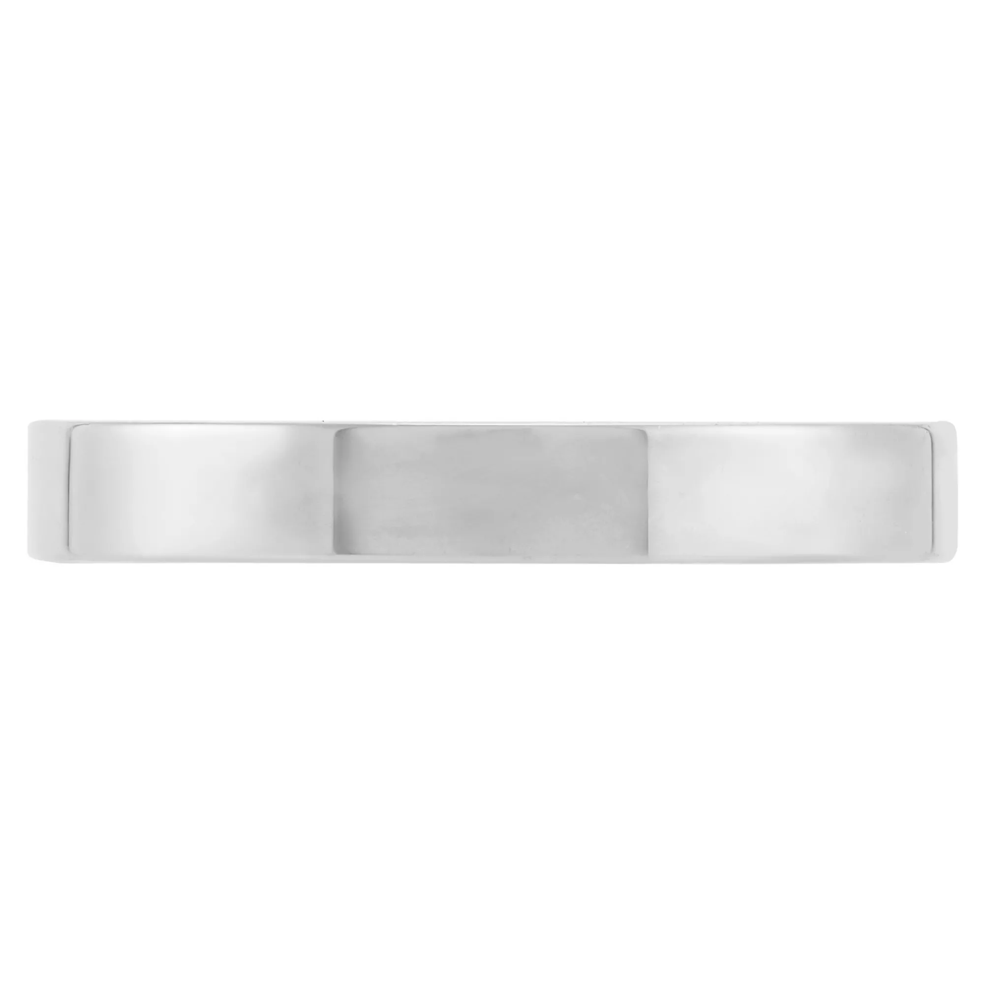 Polished Pipe Comfort Fit 3mm Band in Platinum New