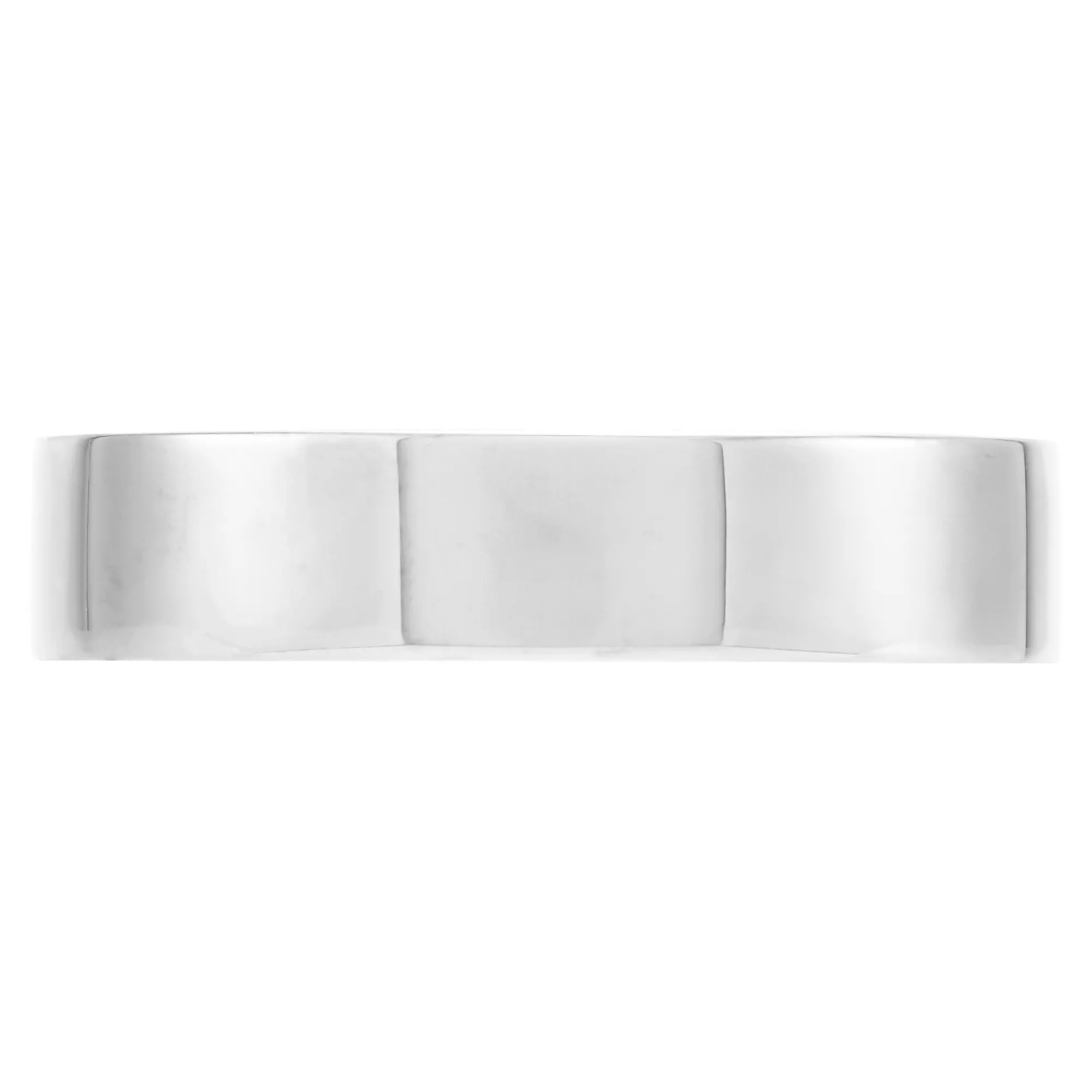 Polished Pipe Comfort Fit 5mm Band in Platinum New