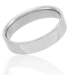 Polished Pipe Comfort Fit 5mm Band in Platinum New
