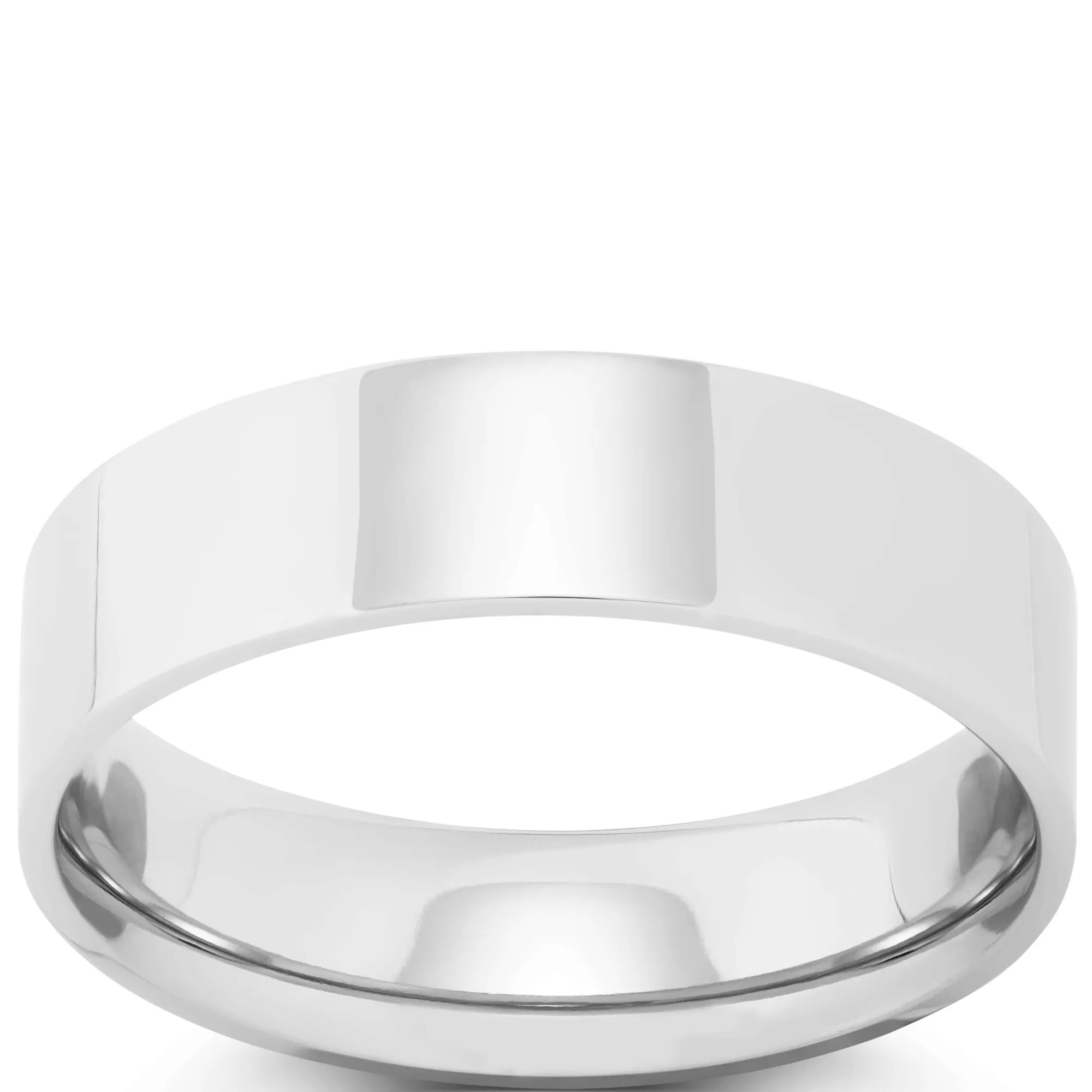 Polished Pipe Comfort Fit 6mm Band in Platinum Discount