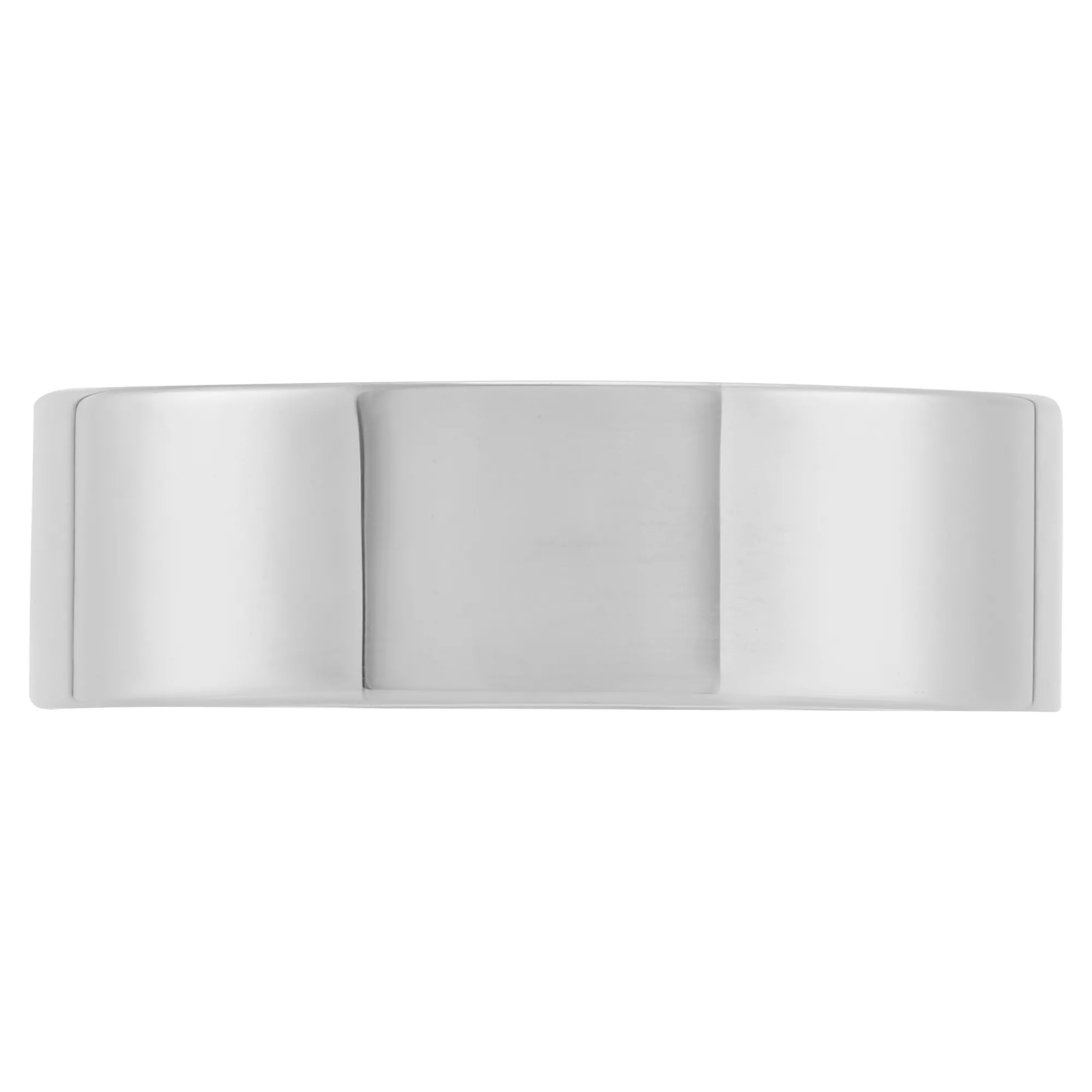 Polished Pipe Comfort Fit 7mm Band in Platinum New