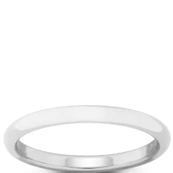 Polished Rounded Comfort Fit 2mm Band in Platinum Online