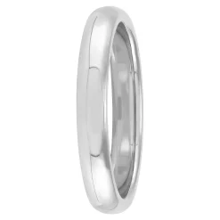 Polished Rounded Comfort Fit 3mm Band in Platinum Hot