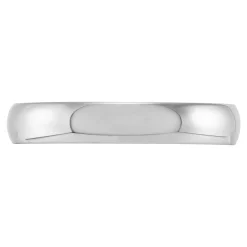 Polished Rounded Comfort Fit 4mm Band in Platinum Outlet