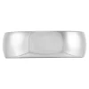 Polished Rounded Comfort Fit 7mm Band in Platinum