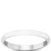 Polished Rounded 2mm Band in Platinum Hot