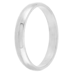 Polished Rounded 3mm Band in Platinum Best
