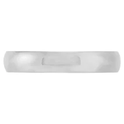 Polished Rounded 4mm Band in Platinum New