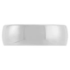 Polished Rounded 7mm Band in Platinum Hot