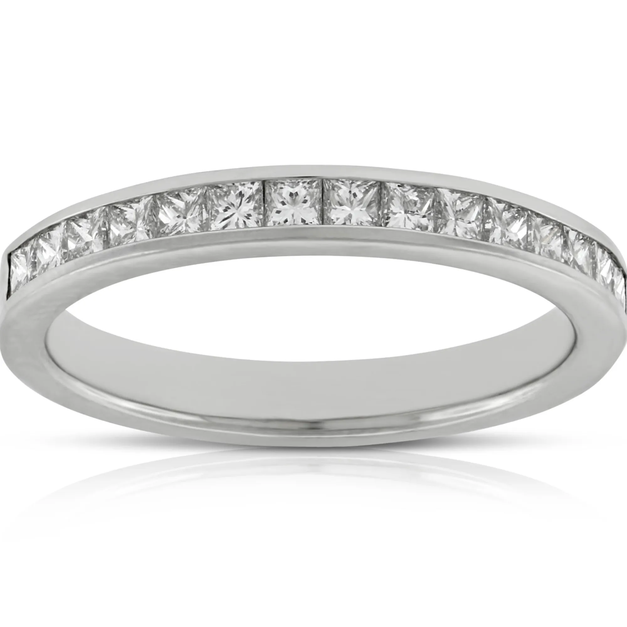 Princess Cut Diamond Band in Platinum Online