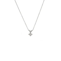 Princess Cut Diamond Pendant, ⅜ Carat Total Weight, 14K White Gold