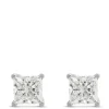 Princess Cut Diamond Studs, 2 Carat Total Weight, in 14K White Gold Online