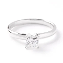 Ikuma Princess Cut Solitaire Diamond Engagement Ring, 14K White Gold Outlet