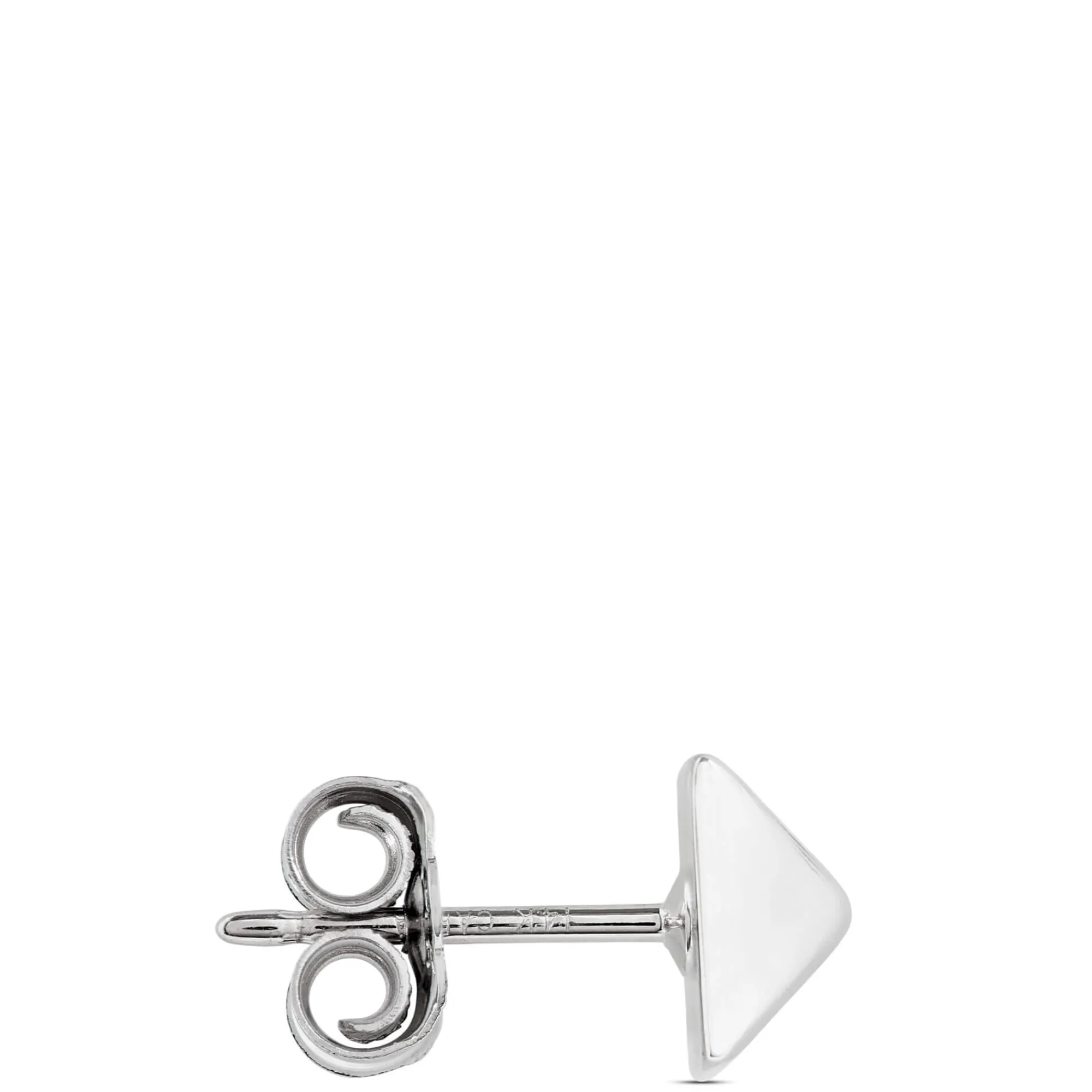 Pyramid Post Studs, 14K White Gold Discount