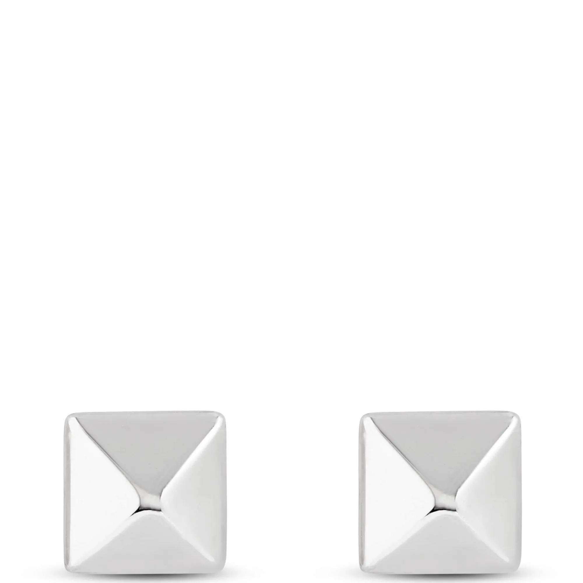 Pyramid Post Studs, 14K White Gold Discount