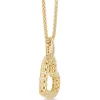 Toscano Quilted Heart Pendant Necklace in 14K Yellow Gold Discount