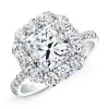 Rahaminov Cushion Cut Halo Engagement Ring, 18K White Gold Online