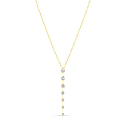 Rahaminov Diamond Drop Bar Pendant Necklace, 18K Yellow Gold Online