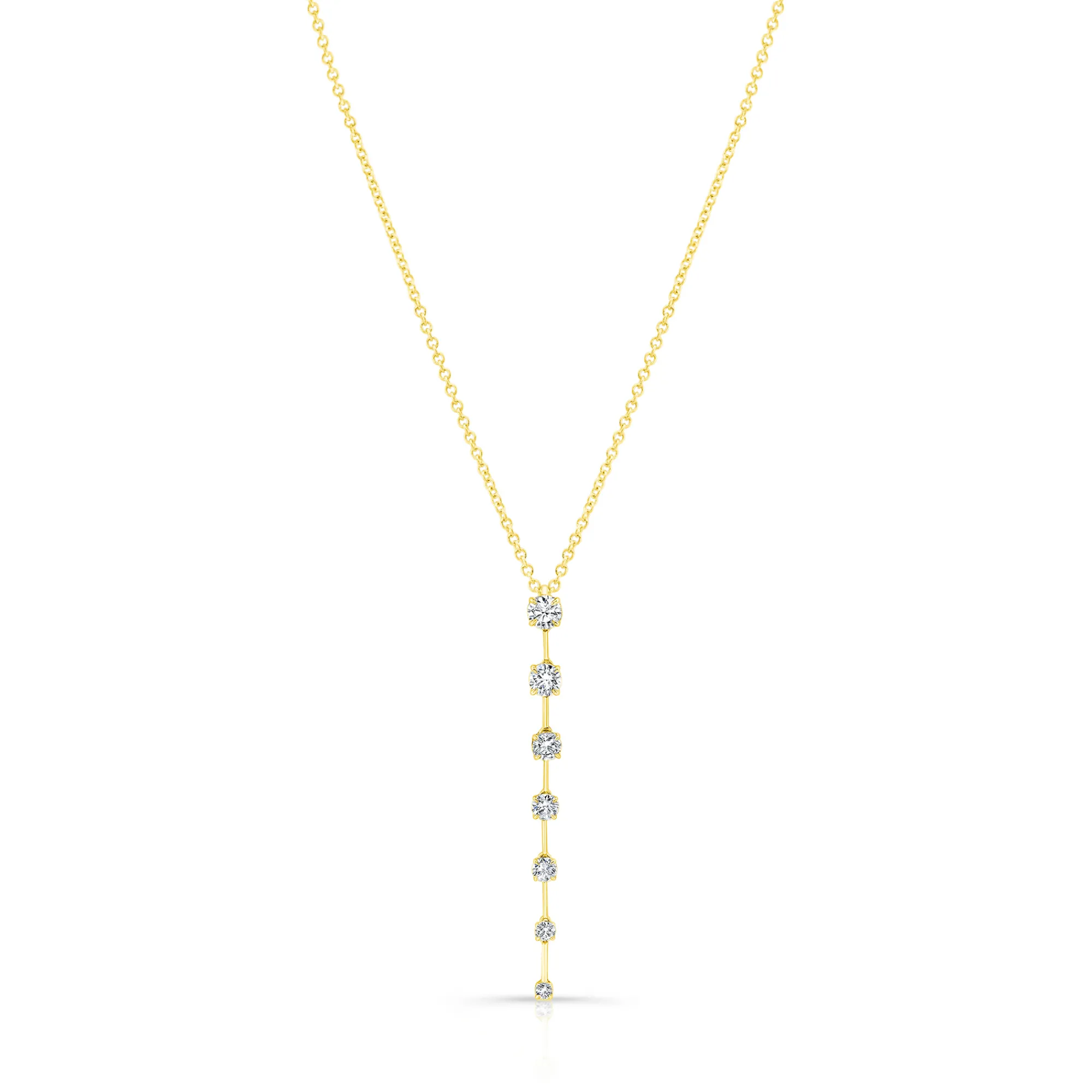 Rahaminov Diamond Drop Bar Pendant Necklace, 18K Yellow Gold Online