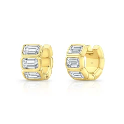 Rahaminov Diamond Huggie Earrings, 18K Yellow Gold Hot