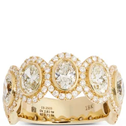 Rahaminov Oval Diamond Anniversary Band, 18K Yellow Gold New