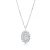 Rahaminov Oval Diamond Halo Necklace, 18k White Gold Hot